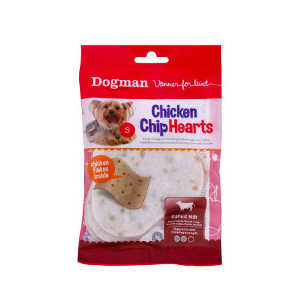 Hundtugg Chicken chip hearts 30g 4st, Dogman