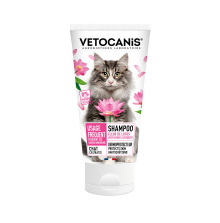 Shampo katt utan parabener lotus blomma 300 ml, Vetocanis