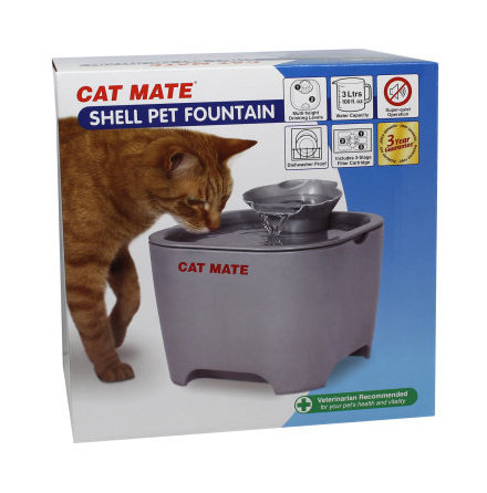 Vattenfontän 3 liter grå, Cat Mate
