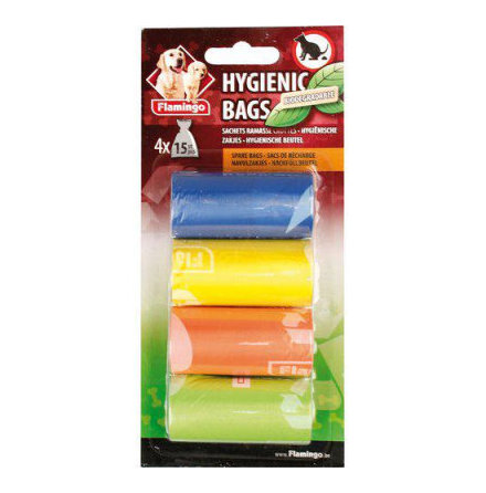 Bajspse biobag 4x15 psar 22x32cm, Flamingo