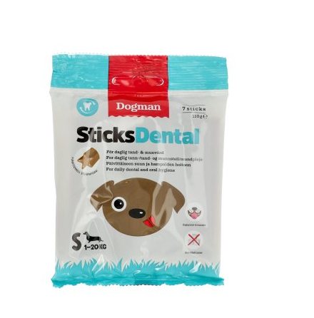 Dental sticks S 7 st/110g, Dogman 25/08