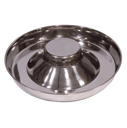 Matskål valp/kattunge metall 4 cm hög 28 cm diameter