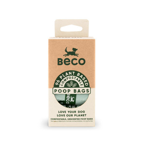 Bajspåse komposterbar grön med handtag 96st, Beco