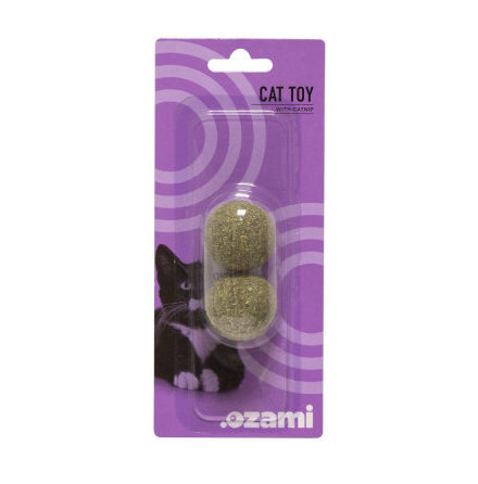 Kattleksak Catnip boll 2st 3,5cm, Ozami