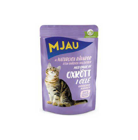 Mjau kattmat pouch oxktt i gele 85g, Mjau