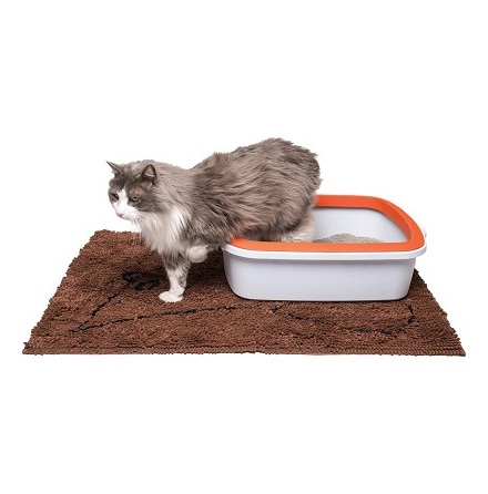 Cat litter mat, kattldematta brun eller gr 88x66cm