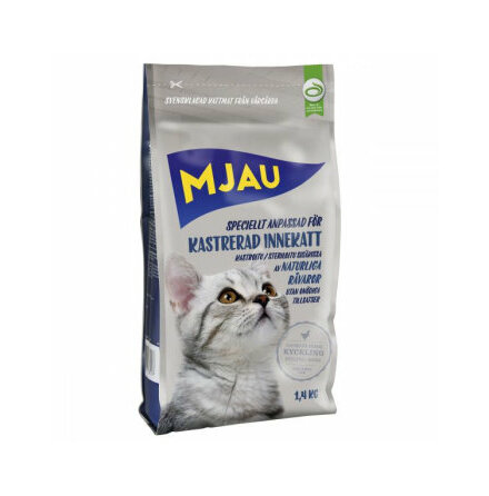 Torrfoder kastrerad innekatt 1,4kg, Mjau