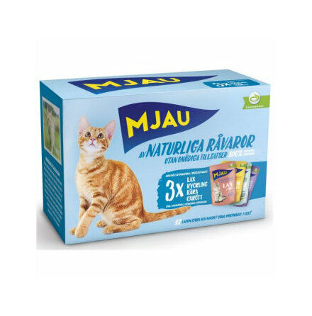 Kattmat pouch multipack ktt &amp; fisk i ss 12x85g, Mjau