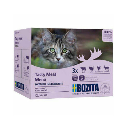 Bozita tasty meat menu ktt i ss 12x85g, spanmlsfritt; Bozita