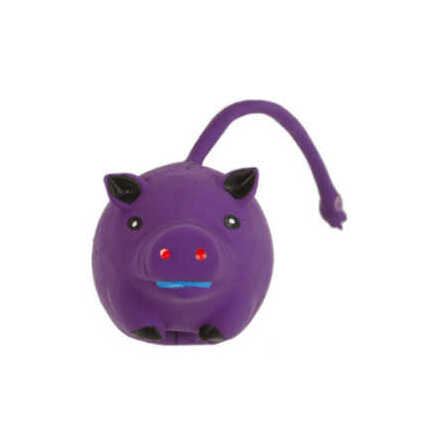 Hundleksak Latex Piggy lila S 21cm, Dogman