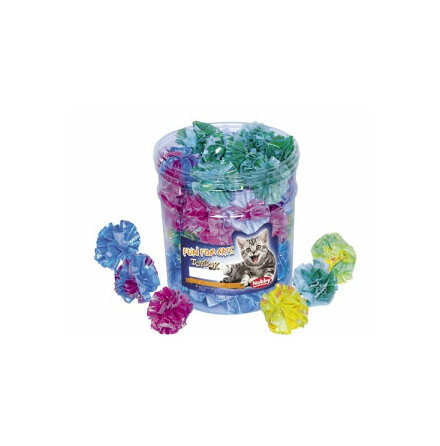 Kattleksak glitter/prasselboll 4,5cm olika färger