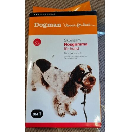 Nosgrimma hund fr mjuk kontroll strl1 nylon Svart, Dogman