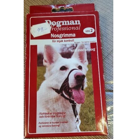 Nosgrimma hund fr mjuk kontroll strl2 nylon Svart, Dogman