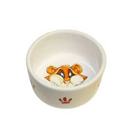 Mat/vattenskl keramik smdjur hamster9x9x4cm, Flamingo