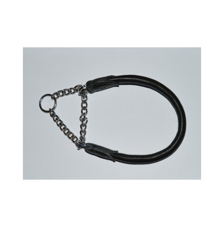 Halsband halvstryp rundsytt mjukt svart 8x40cm  10x45cm