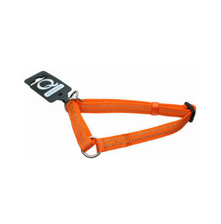 Hundhalsband halvstryp nylon/reflex 15mm/25-45 cm orange