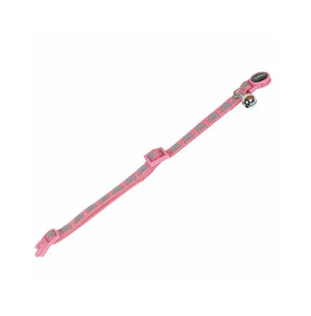 Katthalsband katthuvud reflex 10mmx20-30cm Rosa, bltt, gult