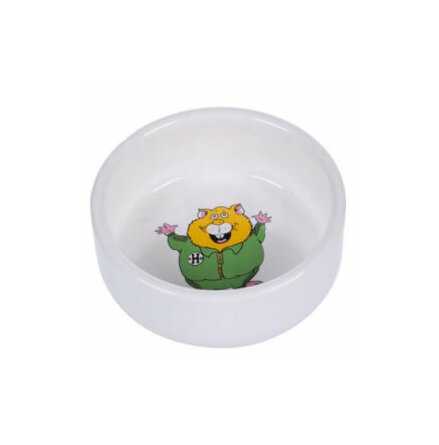 Mat-vattenskl kermaik hamster 8x2,2cm 75ml; Flamingo