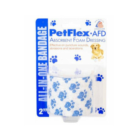 Fixerbinda absorberande 5x100cm vit/bl, PetFlex.AFD