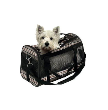 Transportvska hund/katt 40x26x26cm nylon rutig, Karlie