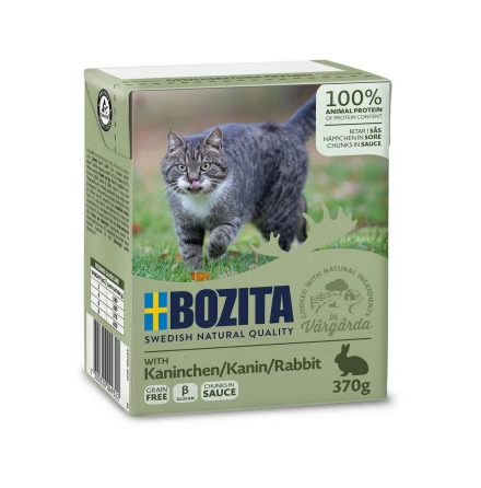 Bozita katt vtfoder bitar i ss med kanin 370g