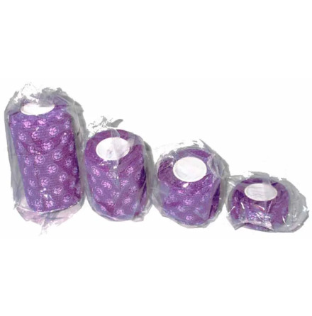 Flex-bandage 7,5x250cm lila med hundtasstryck 