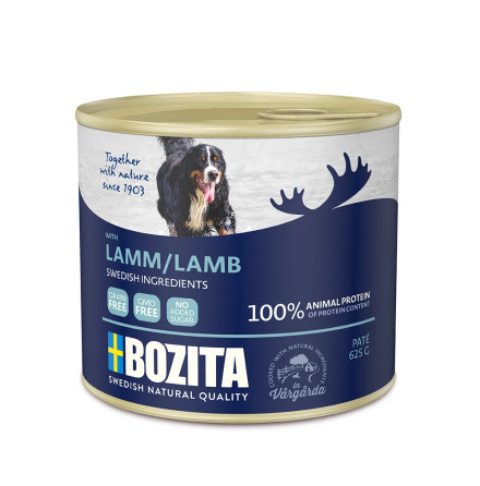 Bozita vtfoder hund i burk Lamm pate 625g, Bozita