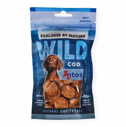 Hundgodis Wild Cod 80g, Antos