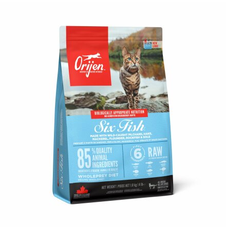 Orijen Six Fish Torrfoder fr katt 1,8kg