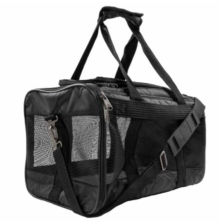 Sherpa Deluxe Pet Carrier Black Medium 43x28x26,5cm Max 7kg 