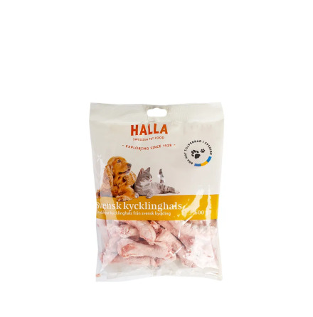 Halla RAW Kycklinghals 600g fryst 26/02 (endast f�r avh�mtning)