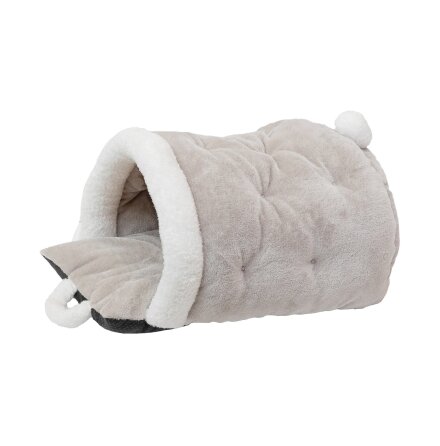 Kattb�dd Toffel gr�/vit M�tt: L:60cm x  B:35cm x H:46cm