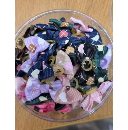 H�rsnodd rosett 3,5cm p� snodd mix f�rger